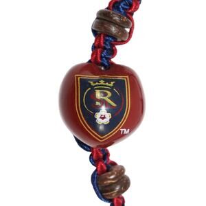Vintage Real Salt Lake MLS Single Kukui Nut Macrame Braid Bracelet Soccer Futbol